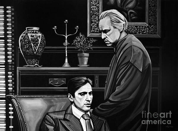 The Godfather Art Print featuring the painting The Godfather by Paul Meijering