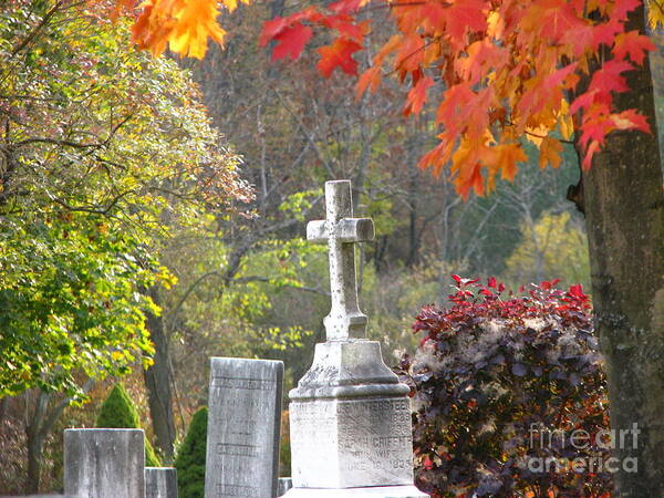 Cemetery Art Print featuring the photograph The Holy Cross by Michael Krek