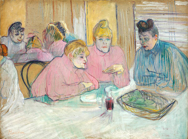 Henri De Toulouse-lautrec Art Print featuring the painting The Ladies in the Dining Room by Henri de Toulouse-Lautrec