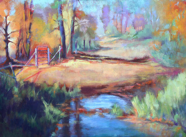 Landscape Art Print featuring the painting The Path Less Traveled by Carol Jo Smidt