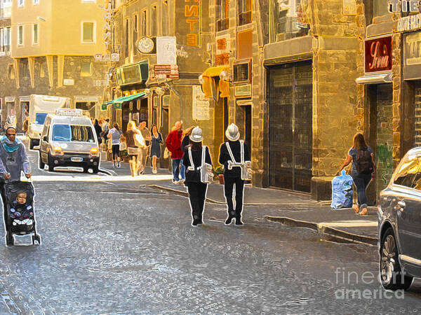 Florence Art Print featuring the photograph The Polizia-Artistic by Elizabeth M
