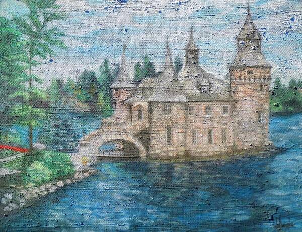 Castle Art Print featuring the pastel The Powerhouse Castle by Leanne Whipple