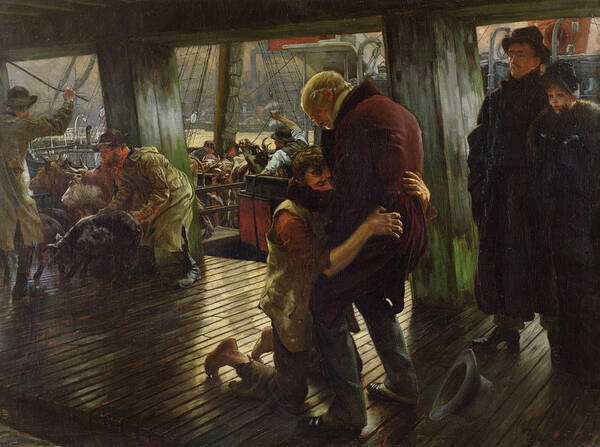 Prodigal Son Art Print featuring the painting The Prodigal Son in Modern Life by James Jacques Joseph Tissot