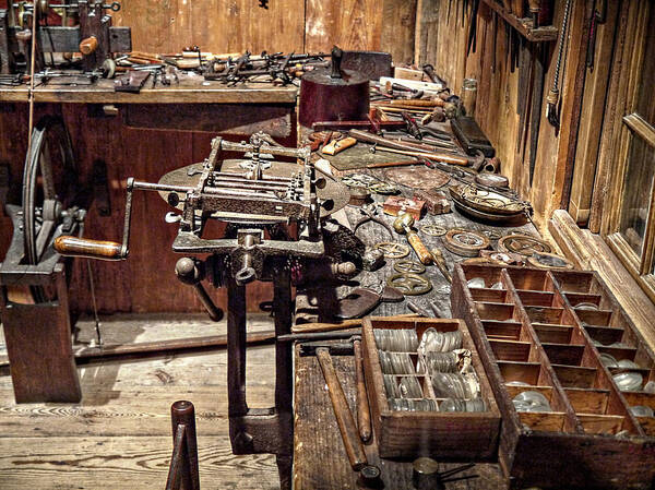Richard Reeve Art Print featuring the photograph The Watchmaker's Tools by Richard Reeve