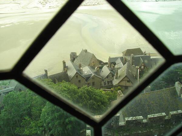  Le Mont St-michel Art Print featuring the photograph Through a Window to the Past by Mary Ellen Mueller Legault