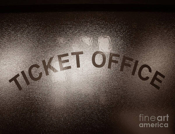 Vintage Ticket Office Sign Art Print featuring the photograph Ticket Office Window by Olivier Le Queinec
