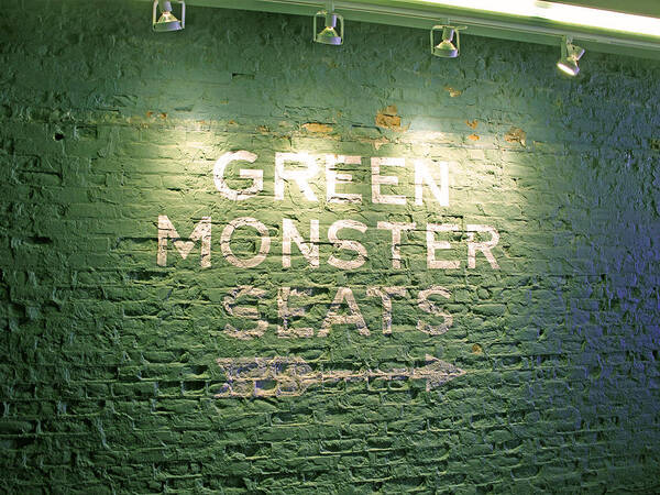 Sign Art Print featuring the photograph To the Green Monster Seats by Barbara McDevitt