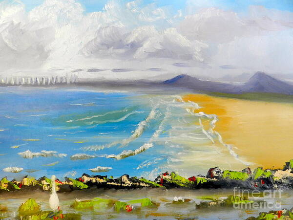 Impressionism Art Print featuring the painting Towradgi Beach by Pamela Meredith