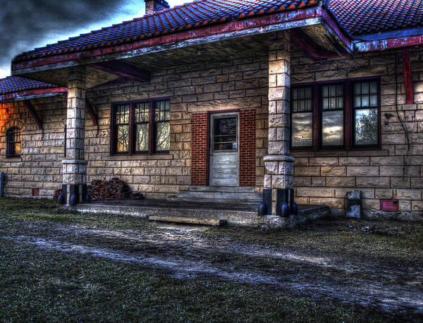 Train Station Art Print featuring the photograph Train Stop by Thomas Young