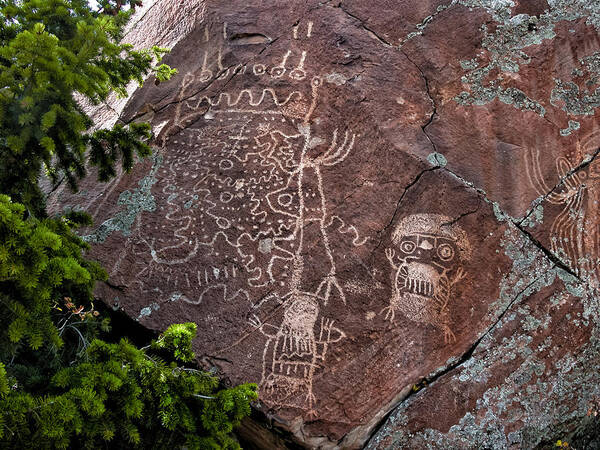 Petroglyphs Art Print featuring the photograph Transmorphing by Kathleen Bishop