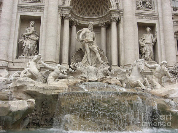 Early Morning Trevi Fountain Art Print featuring the photograph Trevi Fountain in Rome by Deborah Smolinske
