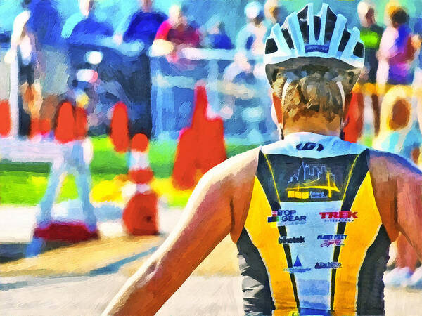 Pittsburgh Triathlon Art Print featuring the digital art Triathlon 2 by Digital Photographic Arts