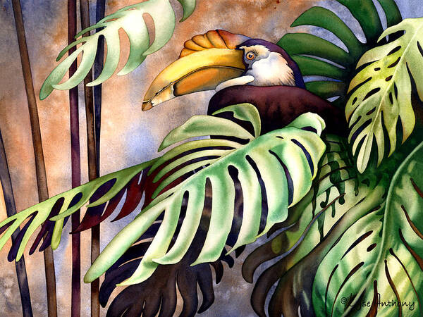 Watercolor Art Print featuring the painting Tropic View by Lyse Anthony