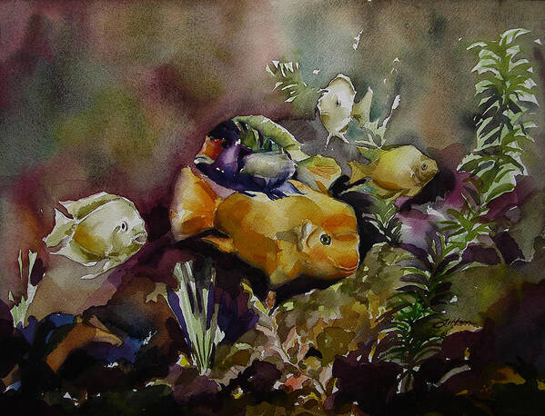 Art Art Print featuring the painting Tropical Fish by Julianne Felton