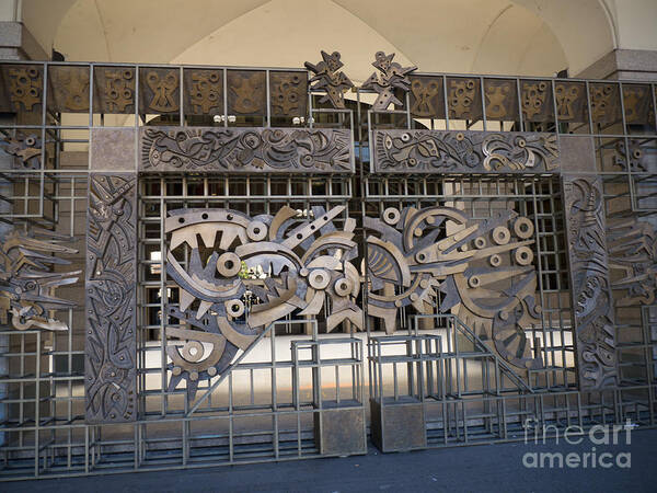Gate Art Print featuring the photograph Turin Opera House Gate by Brenda Kean
