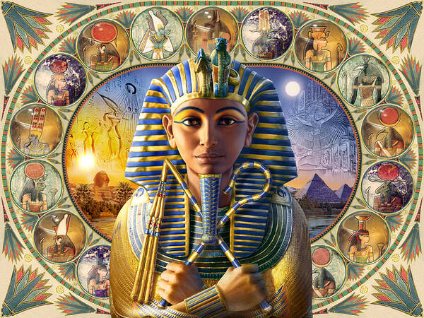 Andrew Farley Art Print featuring the photograph Tutankhamun Landscape by MGL Meiklejohn Graphics Licensing