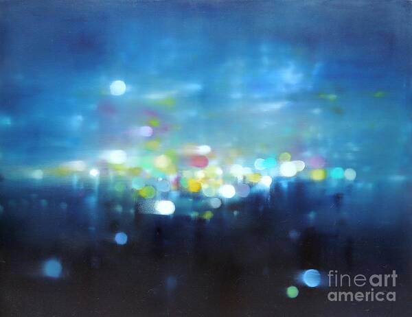Fireworks Art Print featuring the painting Twilight Parade by Deborah Munday