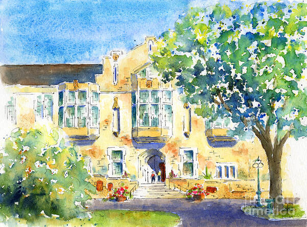 Impressionism Art Print featuring the painting U of S College Building by Pat Katz