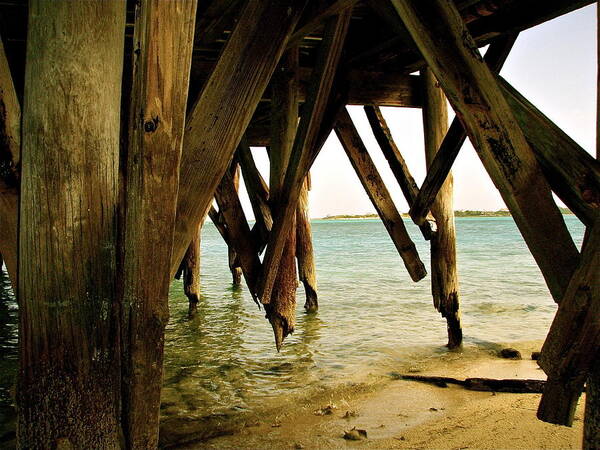 Dock Art Print featuring the photograph Under the Broke Dock by Kim Pippinger