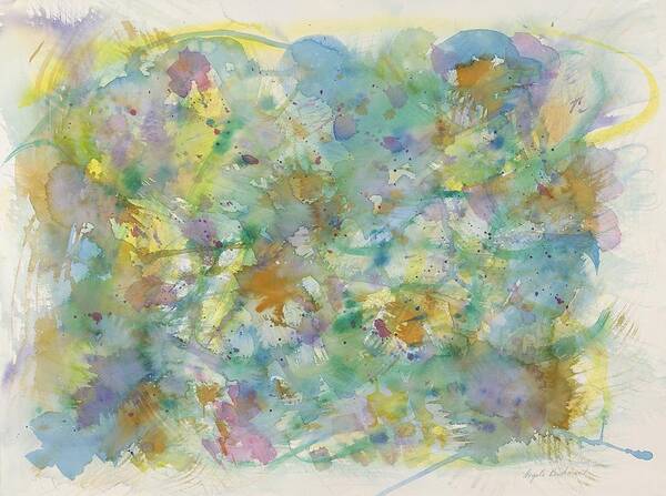 Abstract Art Print featuring the painting Under Water Heaven by Angela Bushman