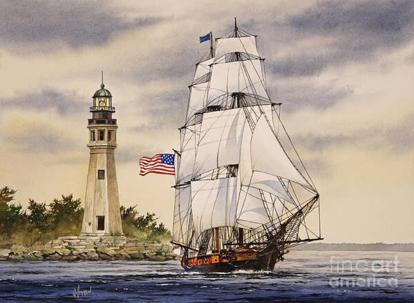 Uss Niagara Art Print featuring the painting Uss Niagara by James Williamson