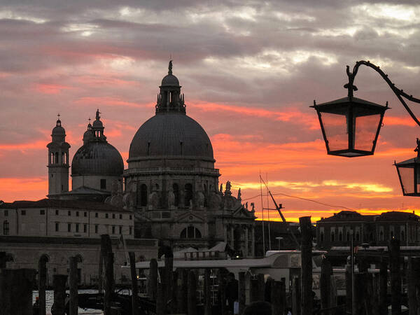 Grand Canal Venice Art Print featuring the photograph Venetian Sunset by Joe Winkler