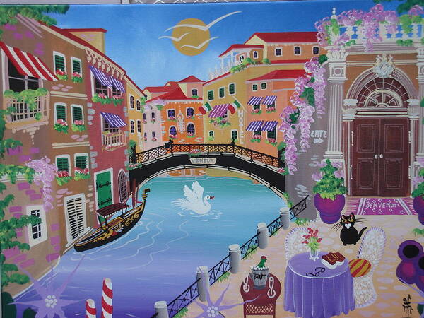 Venice Art Print featuring the photograph Venice, Italy, 2010-12 Acrylic On Canvas by Herbert Hofer