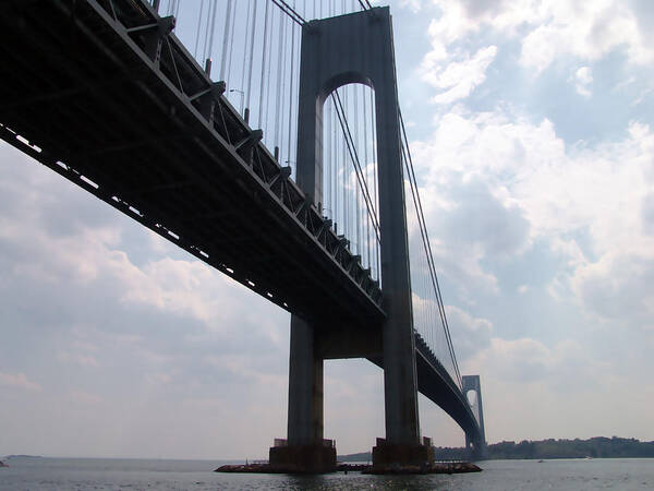 Verrazano Bridge Art Print featuring the photograph Verrazano Bridge Brooklyn NYC by Keith Thomson