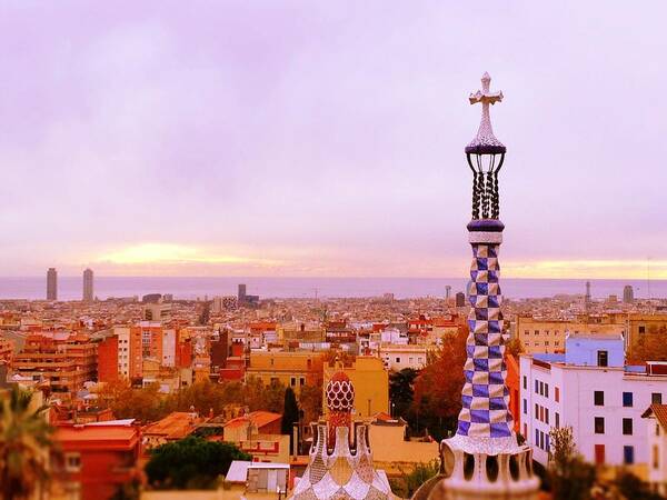 Digital Photograph Art Print featuring the photograph View of Barcelona by Maeve O Connell