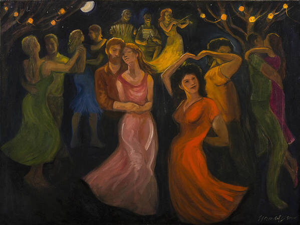 Dance Art Print featuring the painting Voulez-Vous? by Laura Lee Cundiff