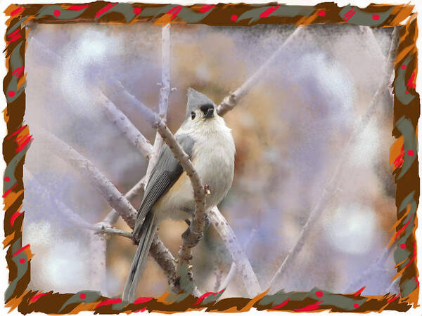 Bird Art Print featuring the digital art Waiting For Spring by Mary Armstrong