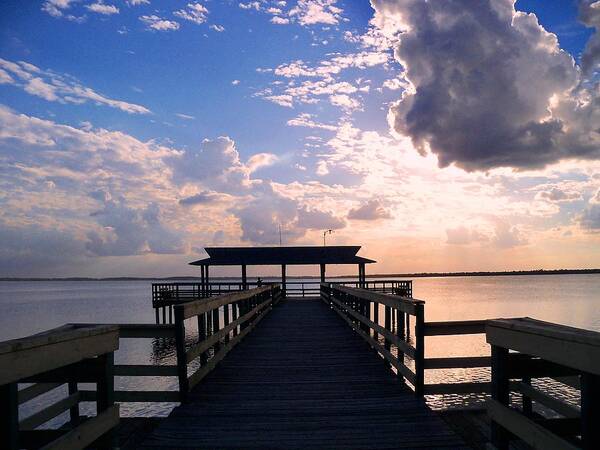 Sunset Art Print featuring the photograph Walk the Line by Lindsey Floyd