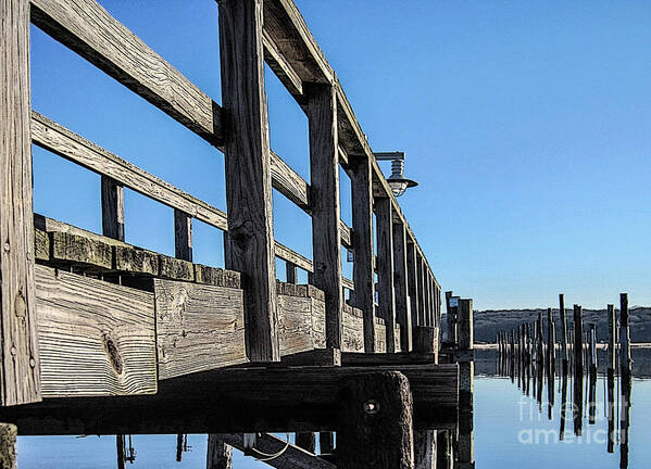 Dock Art Print featuring the digital art Walking the Plank by Lynellen Nielsen