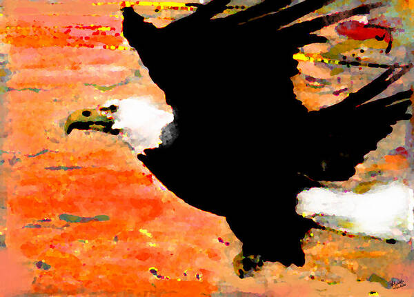 Eagle Art Print featuring the painting Washington Eagle by Marcello Cicchini