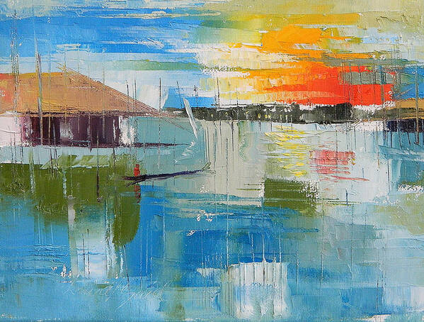 Lagos Art Print featuring the painting Water Taxi by Said Oladejo-lawal