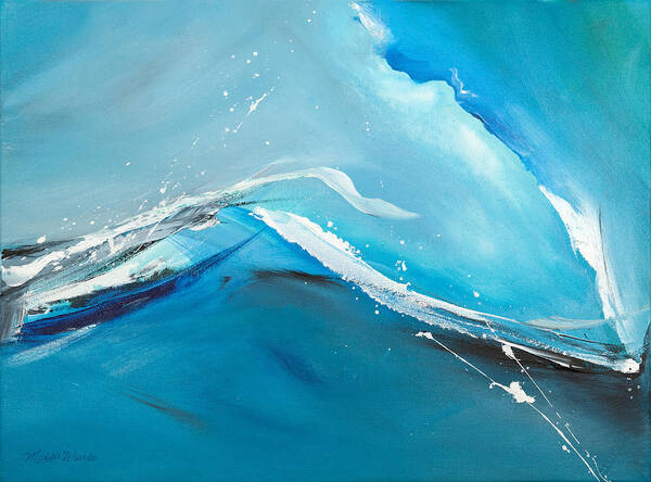 Abstract Art Print featuring the painting Wave Action by Michelle Constantine
