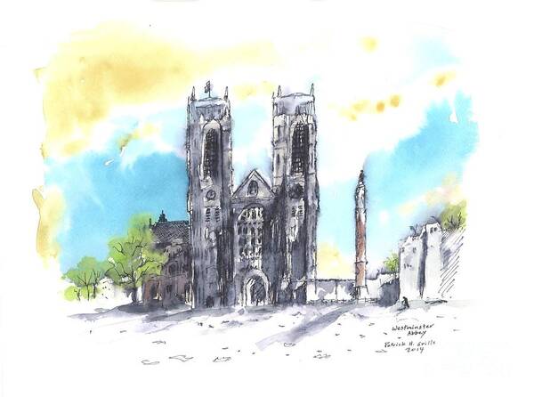 Westminster Art Print featuring the painting Westminster Abbey by Patrick Grills
