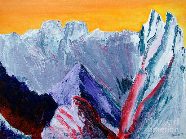 Mountains Painting Art Print featuring the painting White Canyon by Kandyce Waltensperger