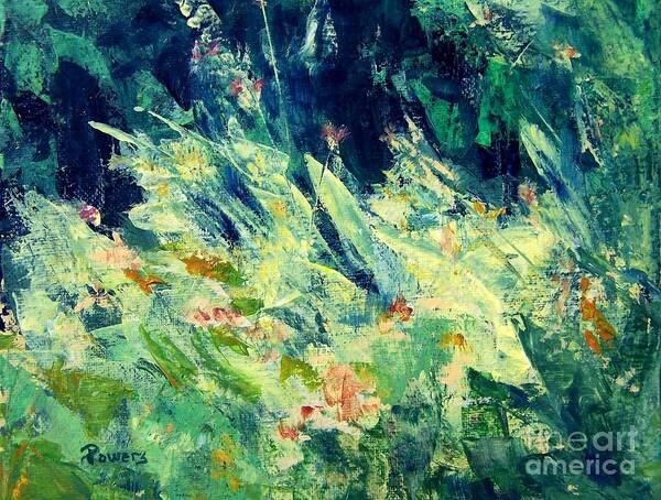 Floral Landscape Art Print featuring the painting Wildflowers by Mary Lynne Powers