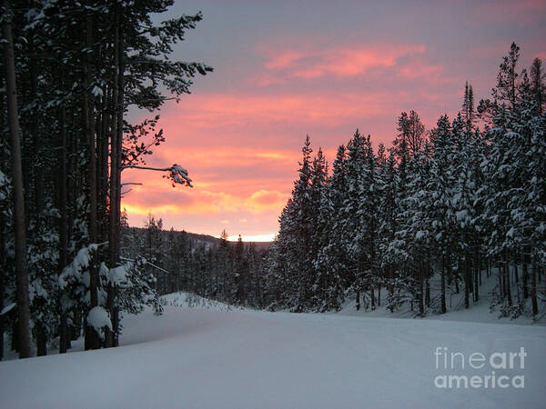 Winter Art Print featuring the photograph Winter Sunset by Jeanette French