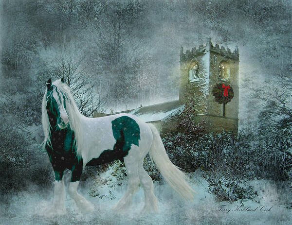 Equine Art Print featuring the digital art Winter's Hope by Terry Kirkland Cook