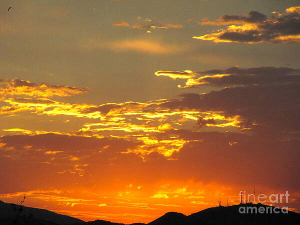 Beautiful Sunset Art Print featuring the photograph With Love from Sparks NV by Phyllis Kaltenbach