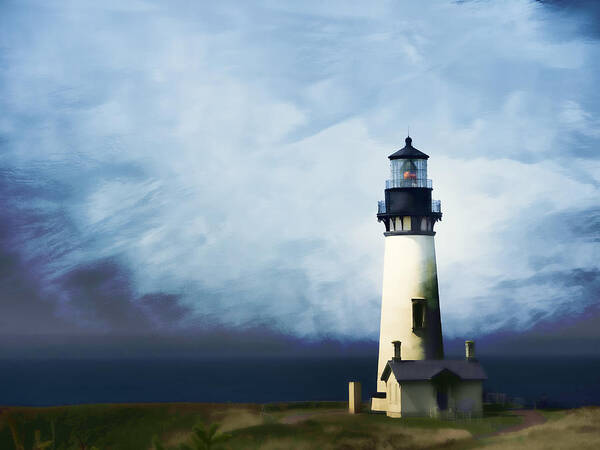 Yaquina Art Print featuring the photograph Yaquina Head Light by Carol Leigh