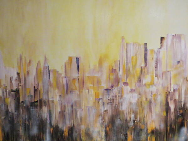 Cityscape Art Print featuring the painting Your View?  by Soraya Silvestri