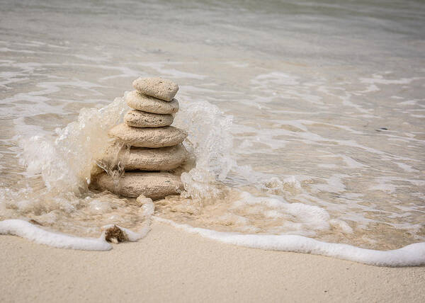 Stone Stack Art Print featuring the photograph Zen Stones by Mark Rogers