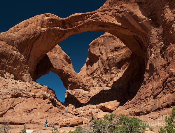 Double Arch Art Print featuring the photograph Double Arch #1 by Bob and Nancy Kendrick