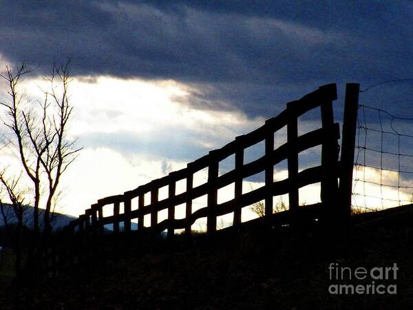 Scenic Art Print featuring the photograph Mountain Fence #1 by Joyce Kimble Smith