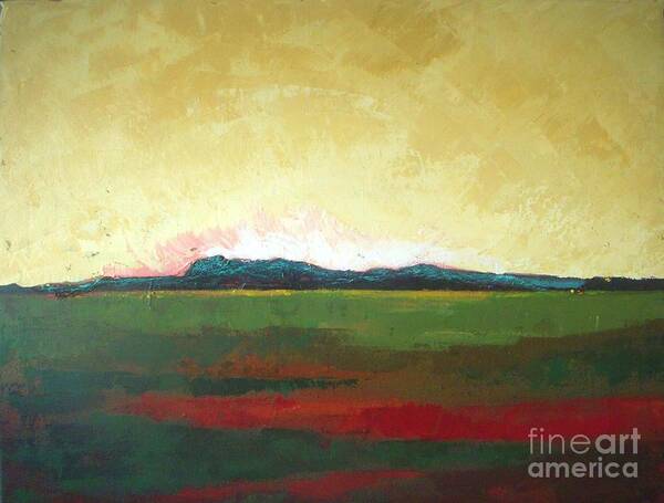 Landscape Art Print featuring the painting Sunrise #2 by Vesna Antic