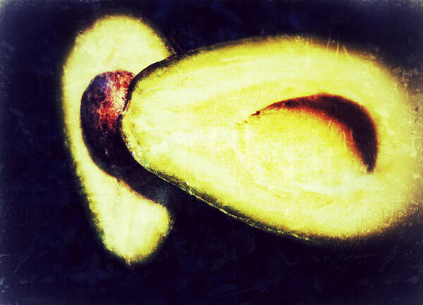 Avocado Art Print featuring the digital art Avocado #2 by Olivier Calas