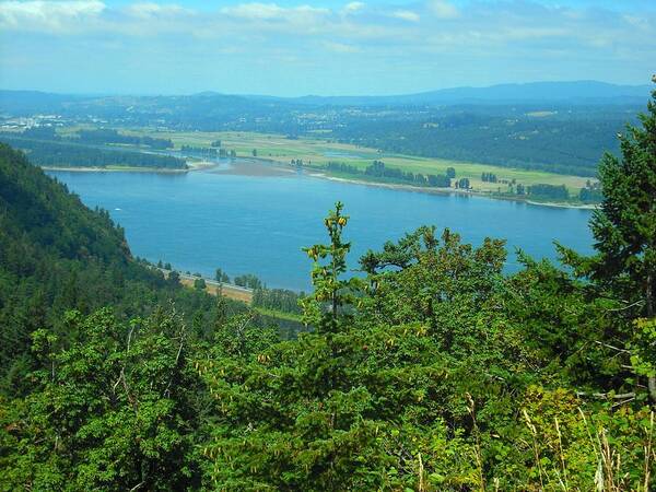 Twilight Art Print featuring the photograph Columbia River Gorge #2 by Kelly Manning